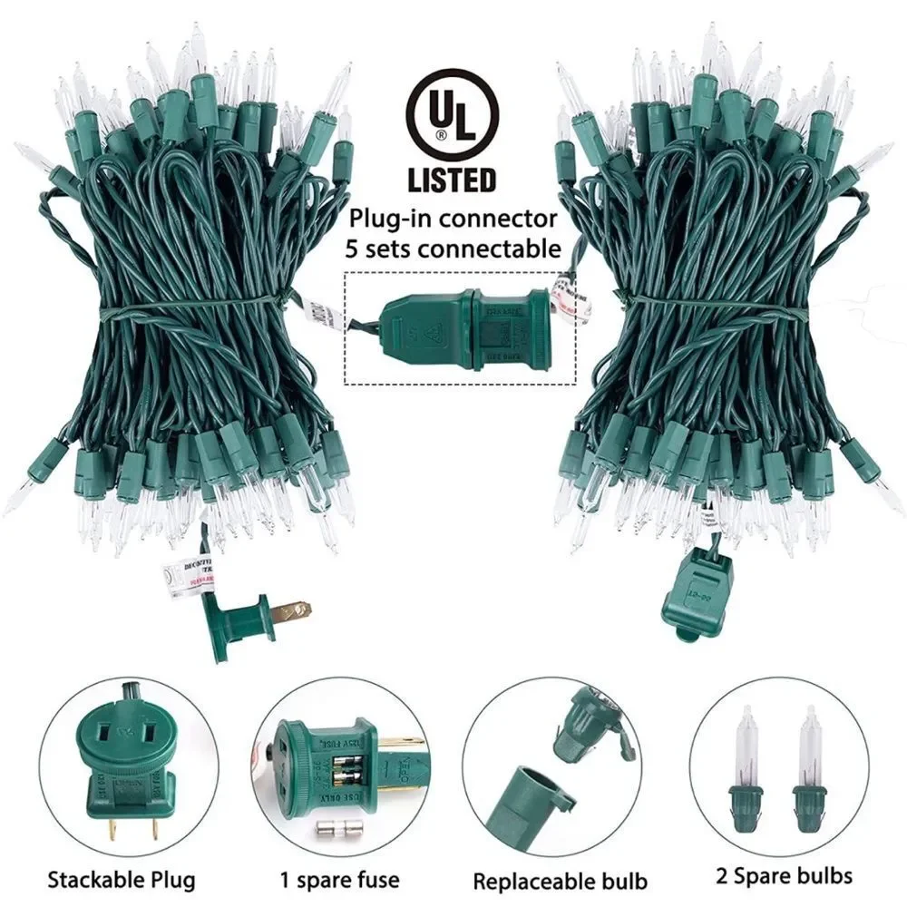 10/$25🦋 Holiday Living 100-Count White Incandescent Plug-In String Lights